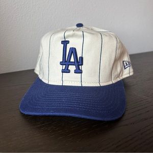 New Era Dodgers Pin Stripe Snapback Hat Urban Outfitters